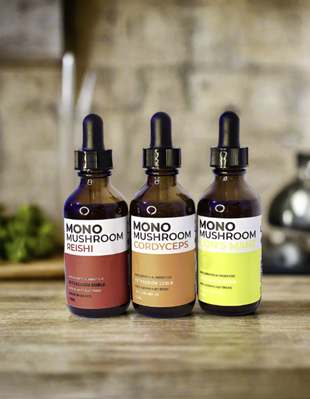 Kit Goteros: Reishi, Cordyceps y Lion’s Mane – 3 Extractos Líquidos