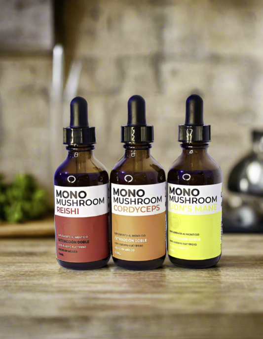 Kit Goteros: Reishi, Cordyceps y Lion’s Mane – 3 Extractos Líquidos