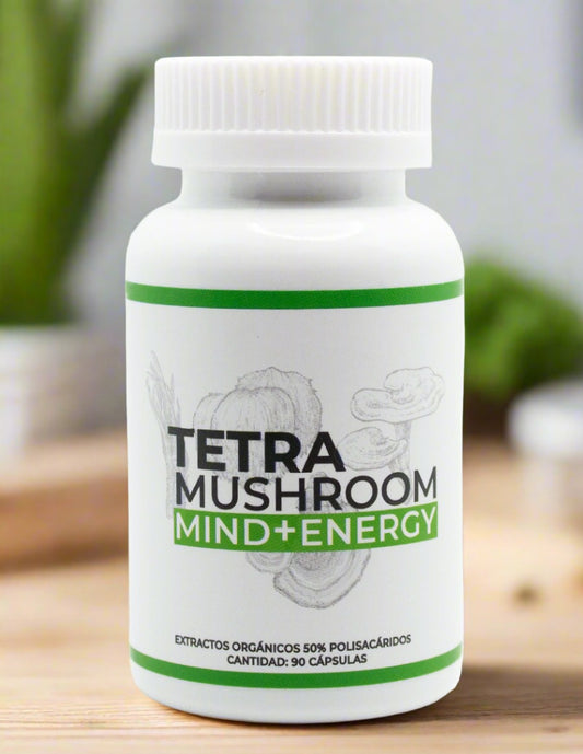 Tetra Mushroom – 90 cápsulas | Fórmula avanzada de 5 extractos funcionales